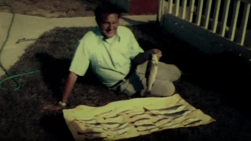 0137 Bob Olson fishing Cameron Lake Gold Butte Montana